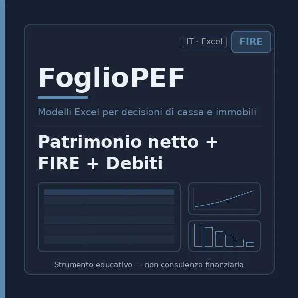 Copertina del tracker di patrimonio netto e FIRE